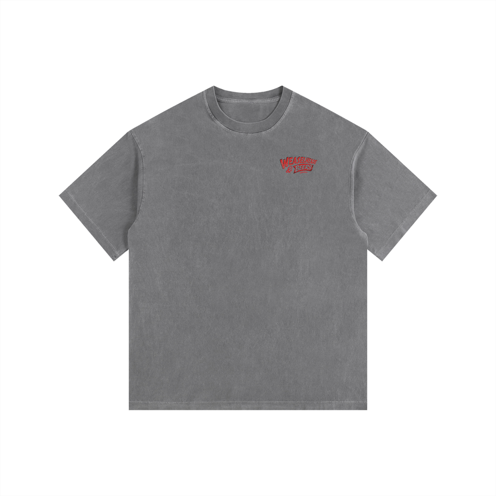'Weaslheade & Beers' Oversized Cotton T-Shirt