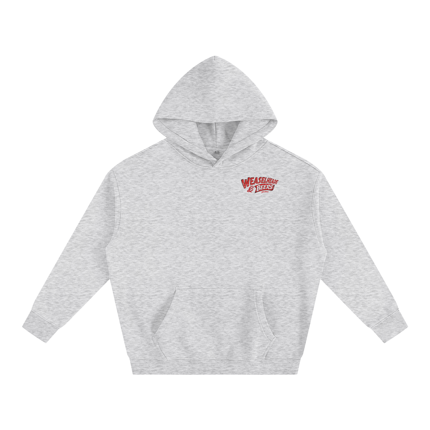 'Weaselheade & Beers' Oversize Fleeced Hoodie