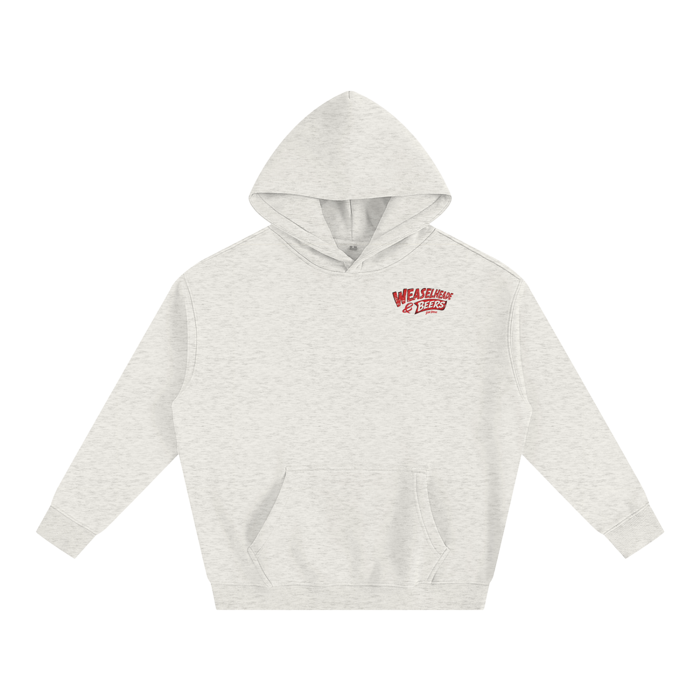 'Weaselheade & Beers' Oversize Fleeced Hoodie