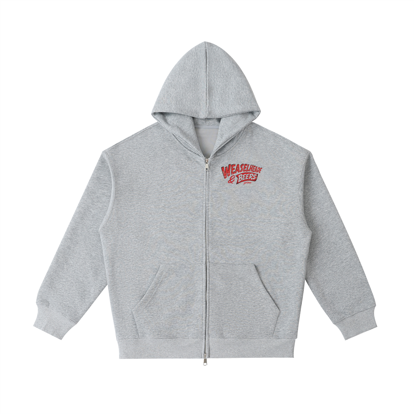 'Weaselheade & Beers' Heavyweight Pocket Hoodie