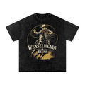 'Weaselheade RedM' Snow Washed Oversized Cotton T-Shirt