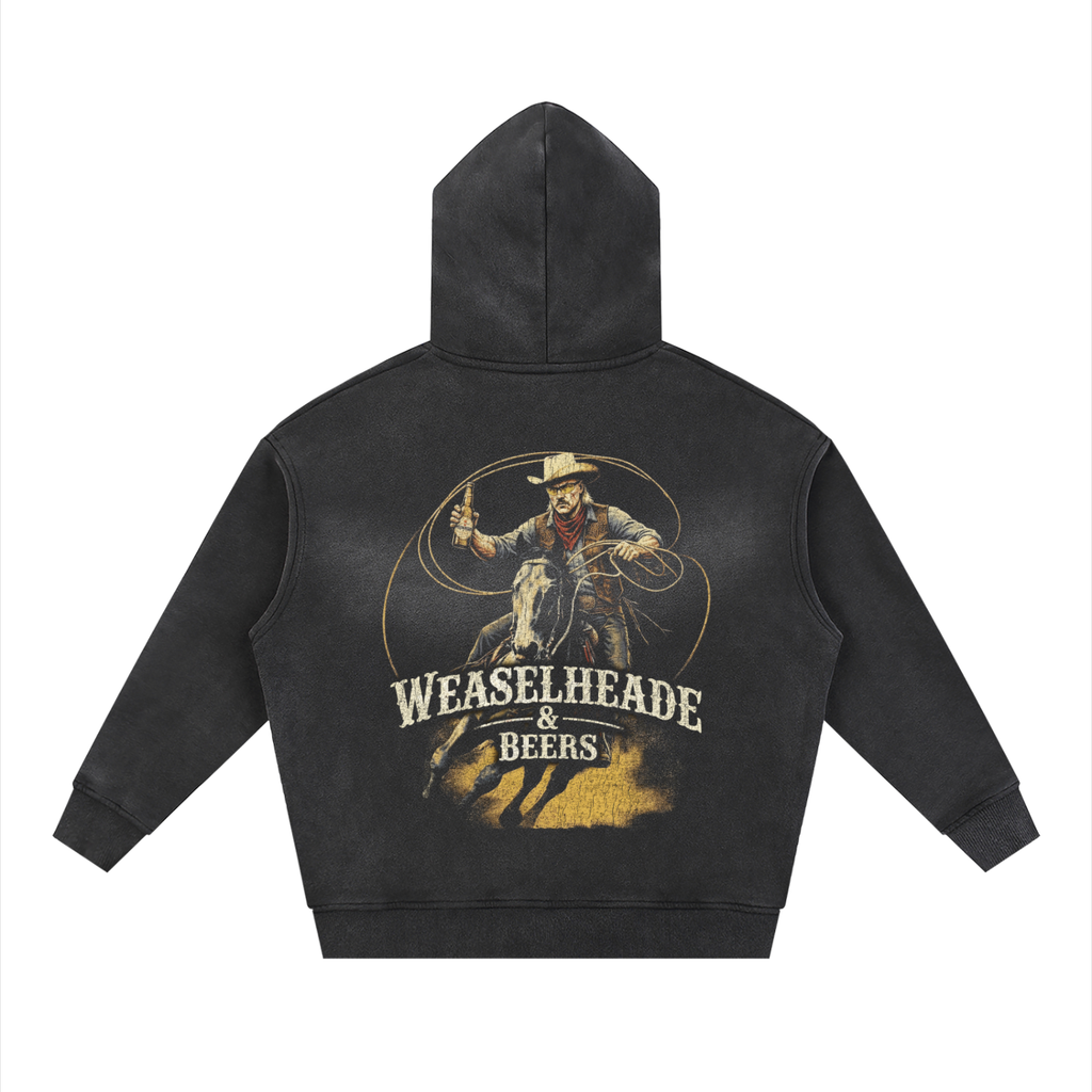 'Weaselheade RedM' Two-way Zipper Boxy Fleece Hoodie