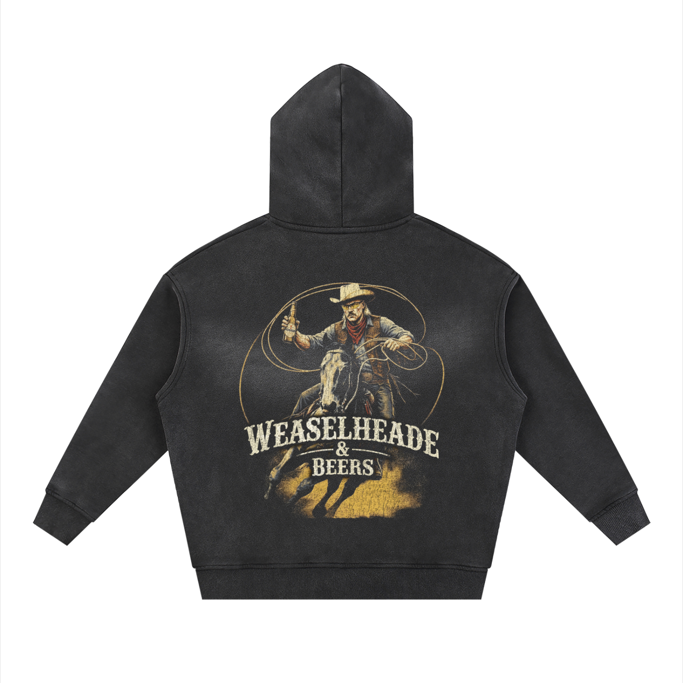 'Weaselheade RedM' Two-way Zipper Boxy Fleece Hoodie