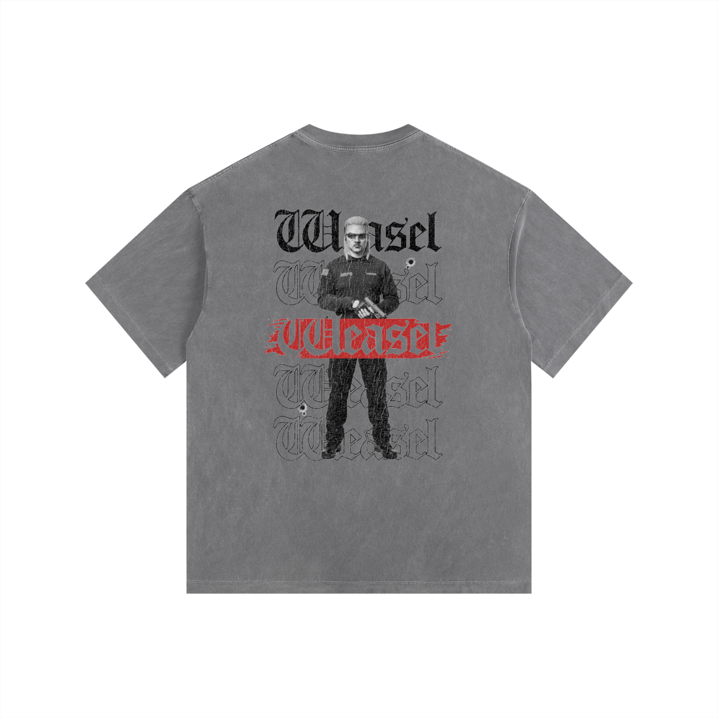 'The Weasel' Vintage Washed Oversized Cotton T-Shirt