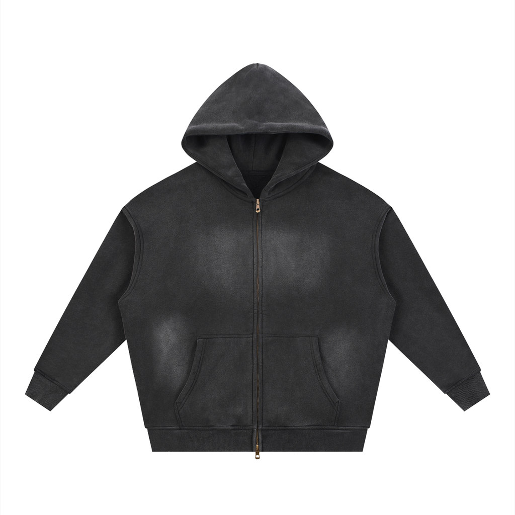 'Weaselheade RedM' Two-way Zipper Boxy Fleece Hoodie