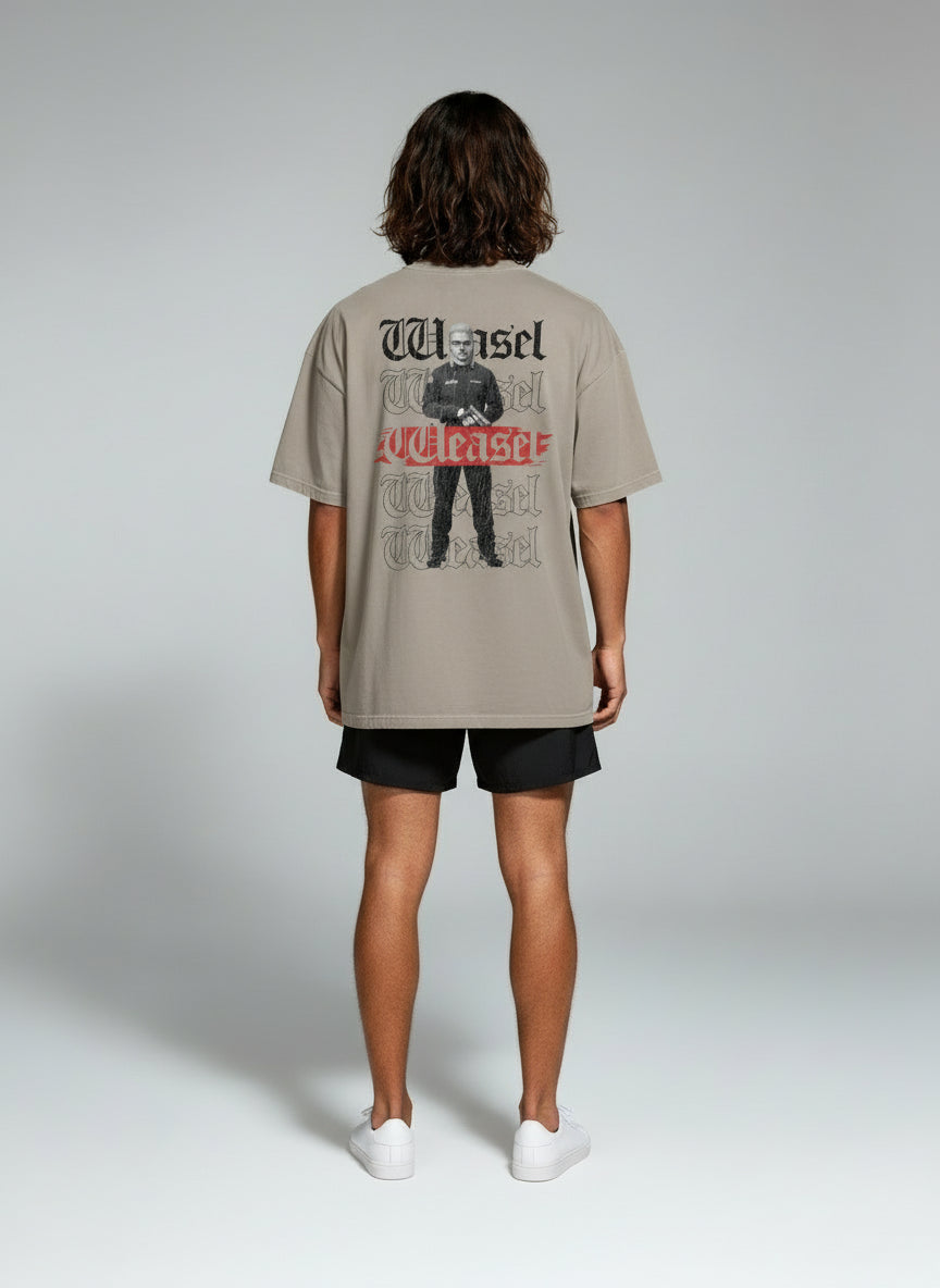 'The Weasel' Vintage Washed Oversized Cotton T-Shirt