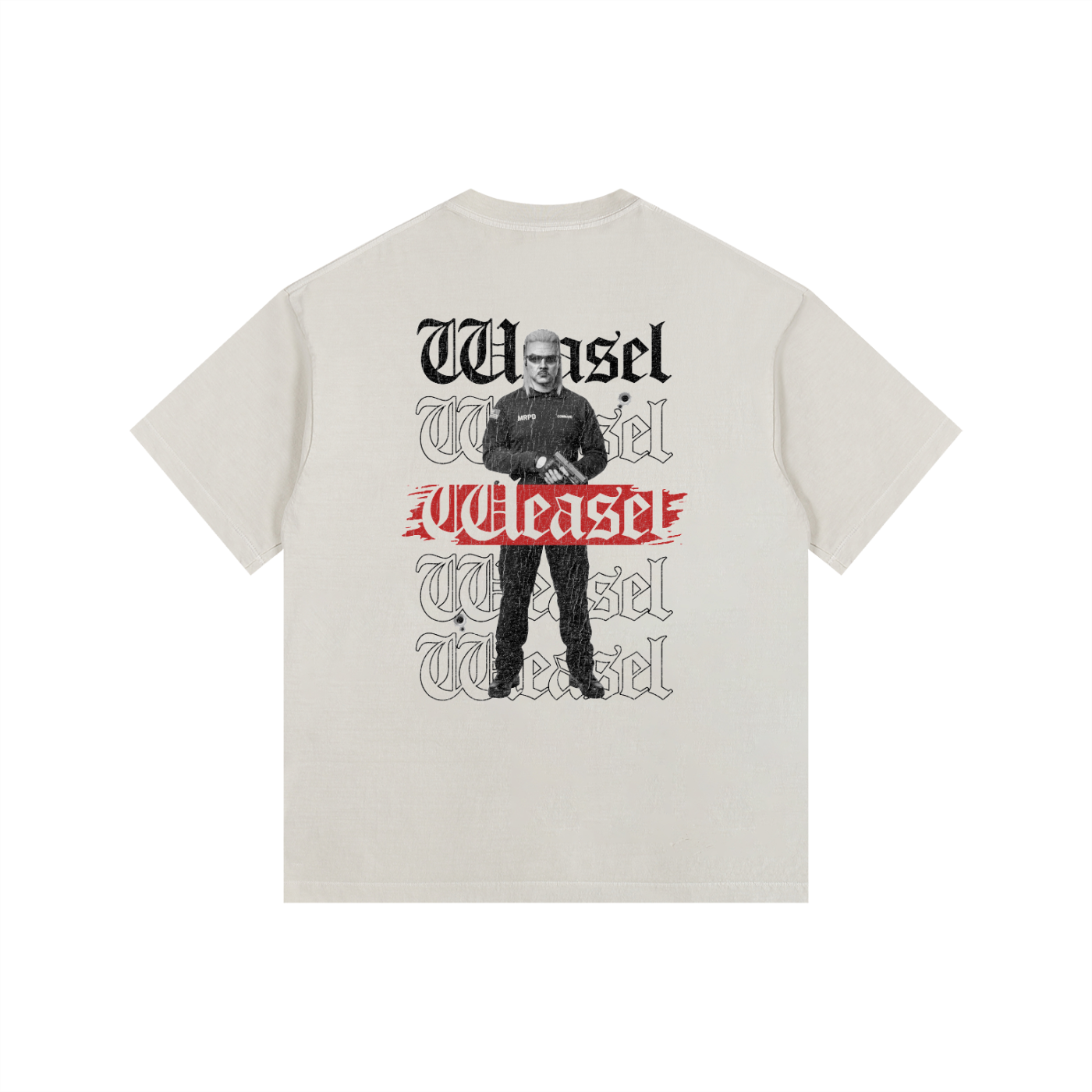 'The Weasel' Vintage Washed Oversized Cotton T-Shirt