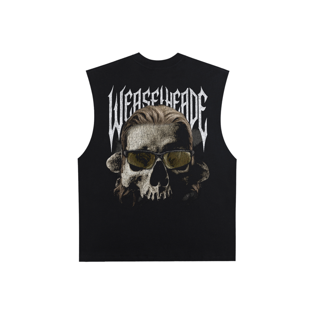 'The Skull of Weaselheade' Raw Edge Cotton Tank Top
