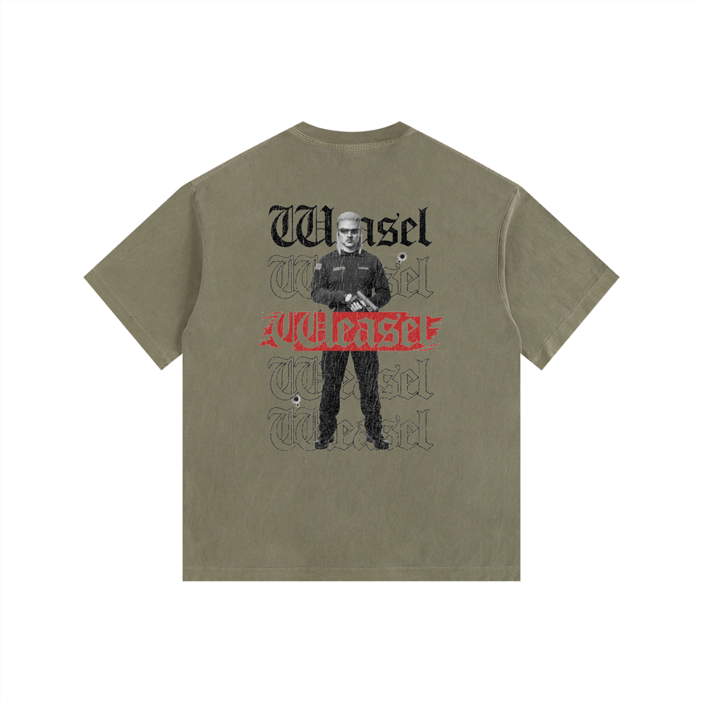 'The Weasel' Vintage Washed Oversized Cotton T-Shirt
