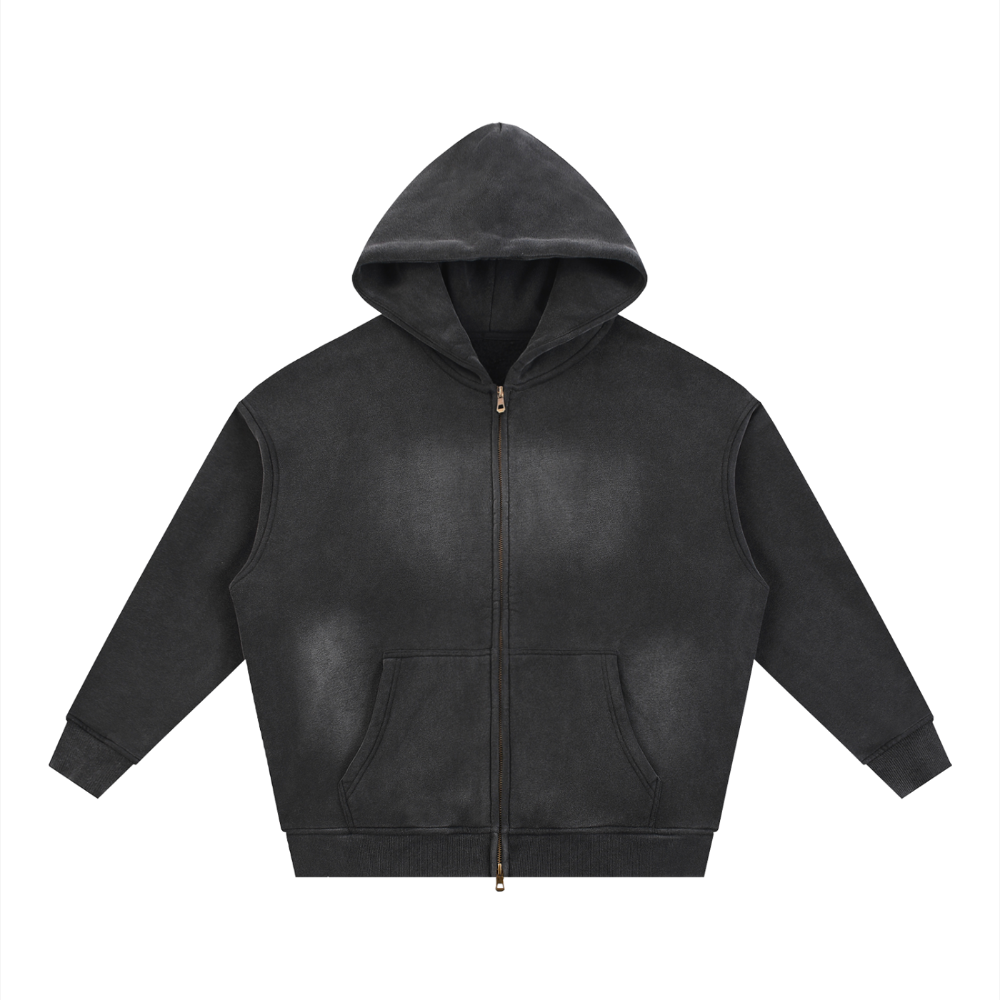 'Weaselheade Mugshot' Two-way Zipper Boxy Fleece Hoodie