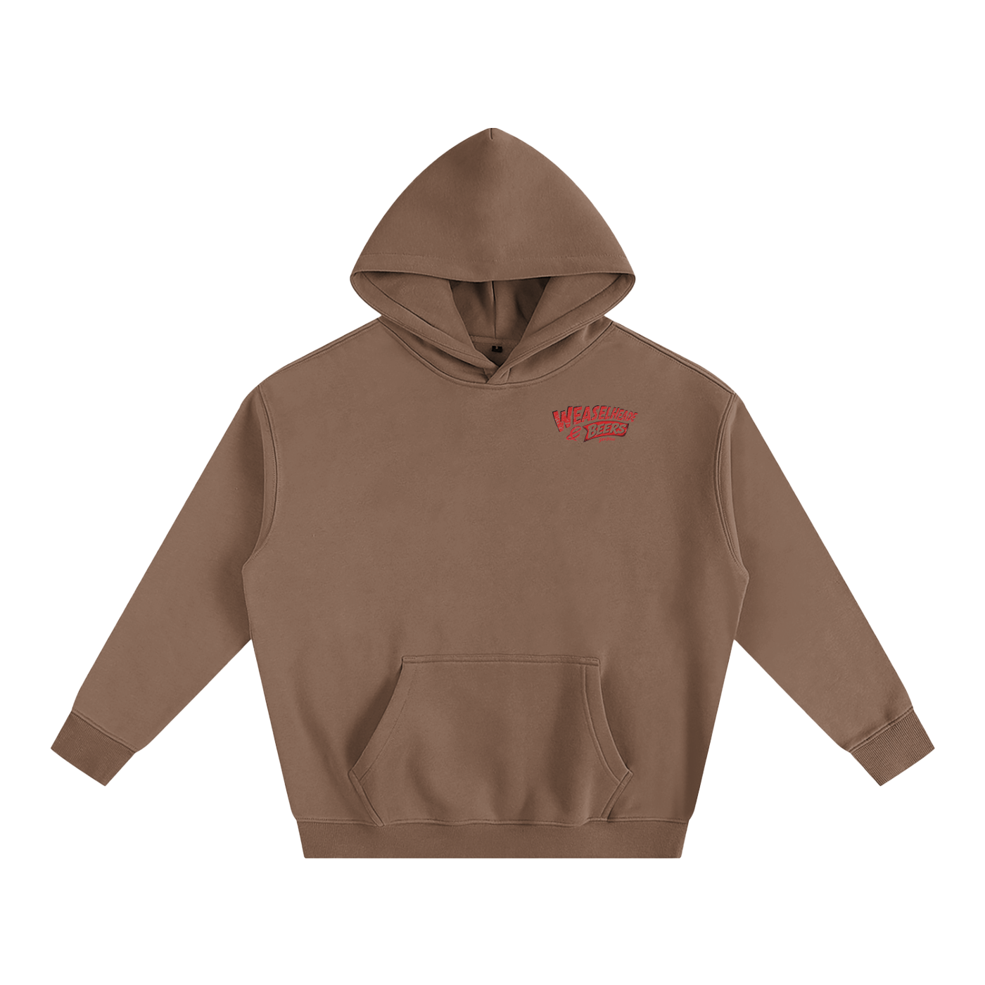 'Weaselheade & Beers' Oversize Fleeced Hoodie