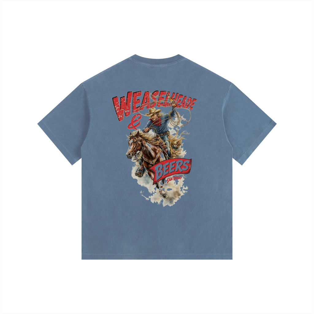 'Weaslheade & Beers' Oversized Cotton T-Shirt